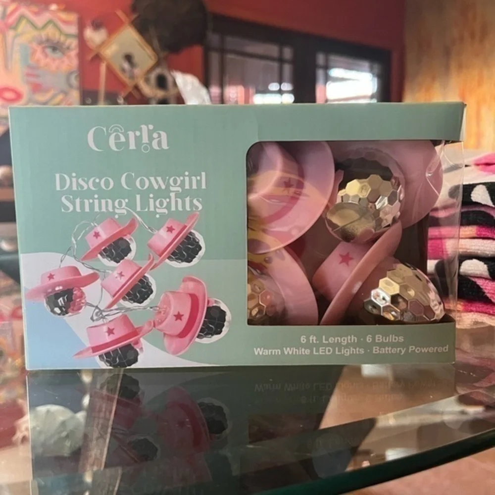 🌸Disco Cowgirl String Lights! NWT🌸